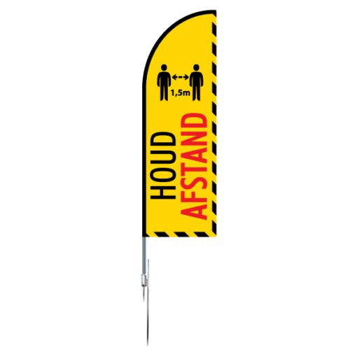 Houd 1.5m afstand beachflag - Afbeelding 4