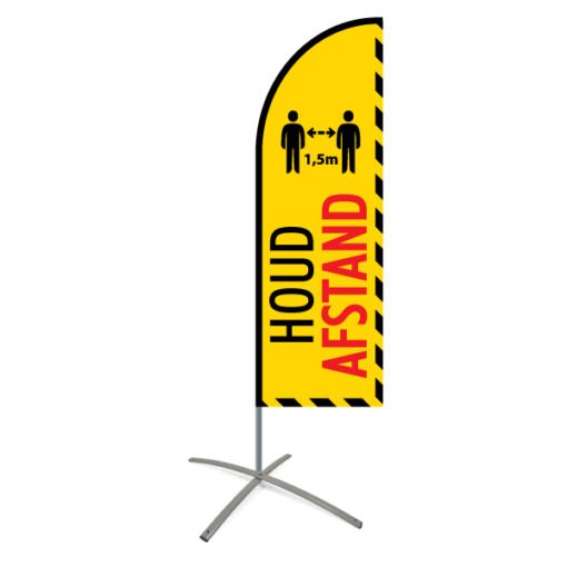 Houd 1.5m afstand beachflag - Afbeelding 3