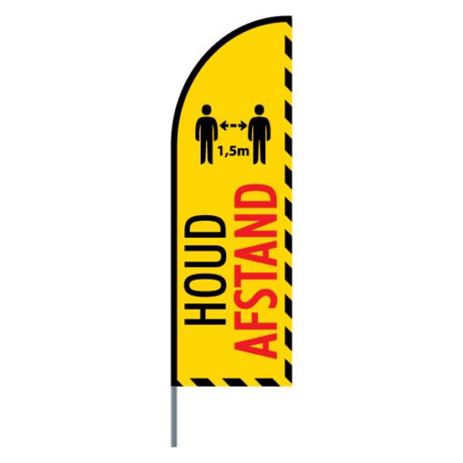 Houd 1.5m afstand beachflag - Afbeelding 2