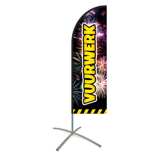 Vuurwerk beachflag - Afbeelding 3
