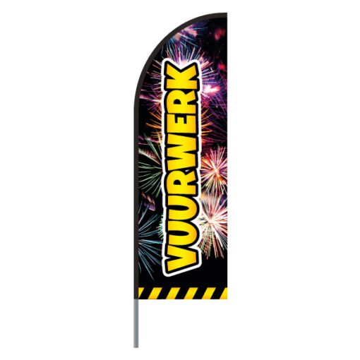 Vuurwerk beachflag - Afbeelding 2